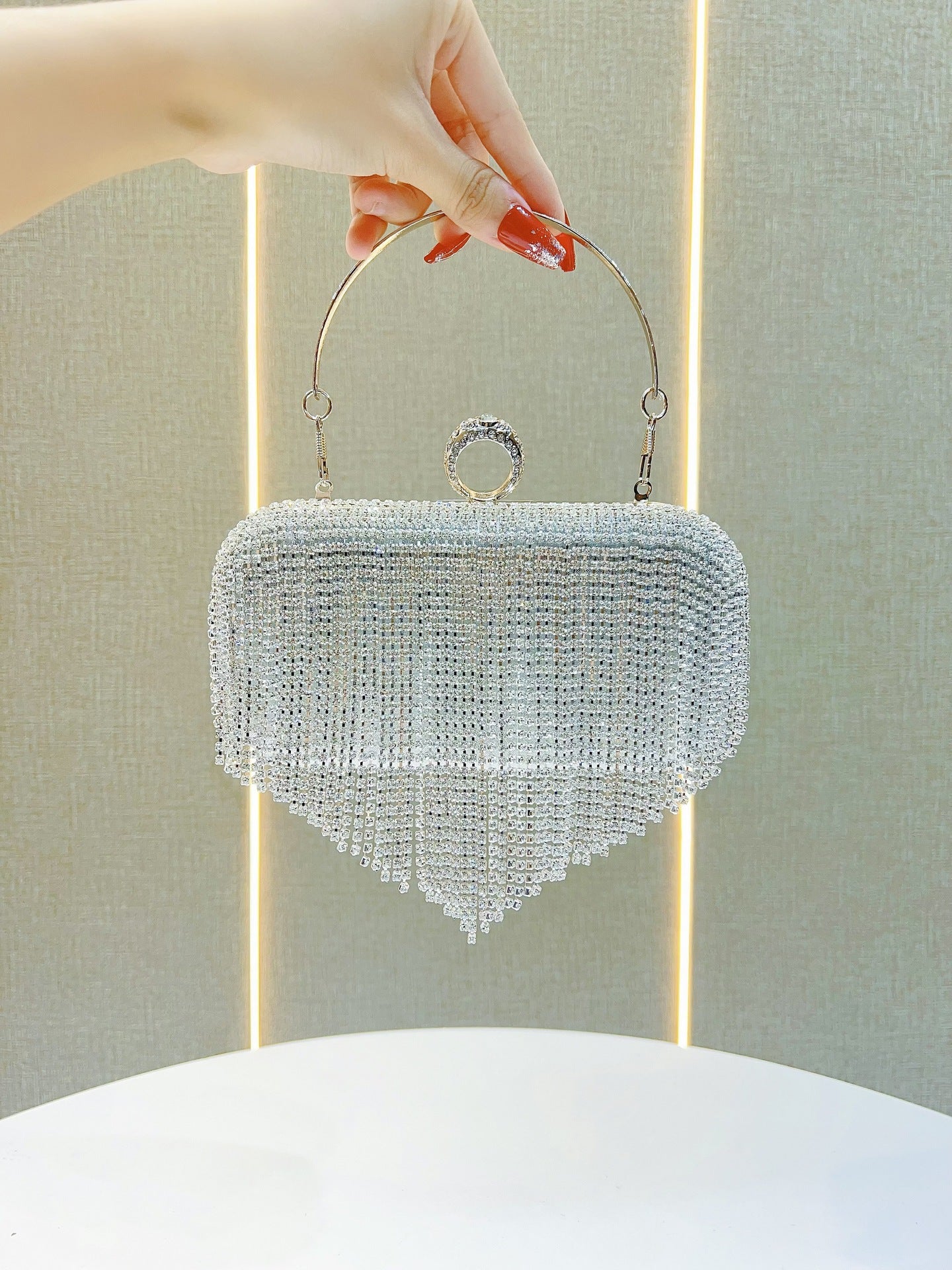 Crystal Tassel  Rhinestones Handbag