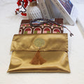 Ramadan Portable Prayer Rug with Fabric Bag - D Gold