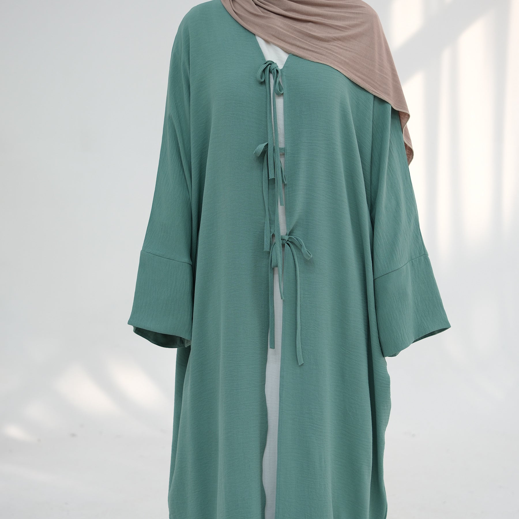 Elegant Tie Open Abaya