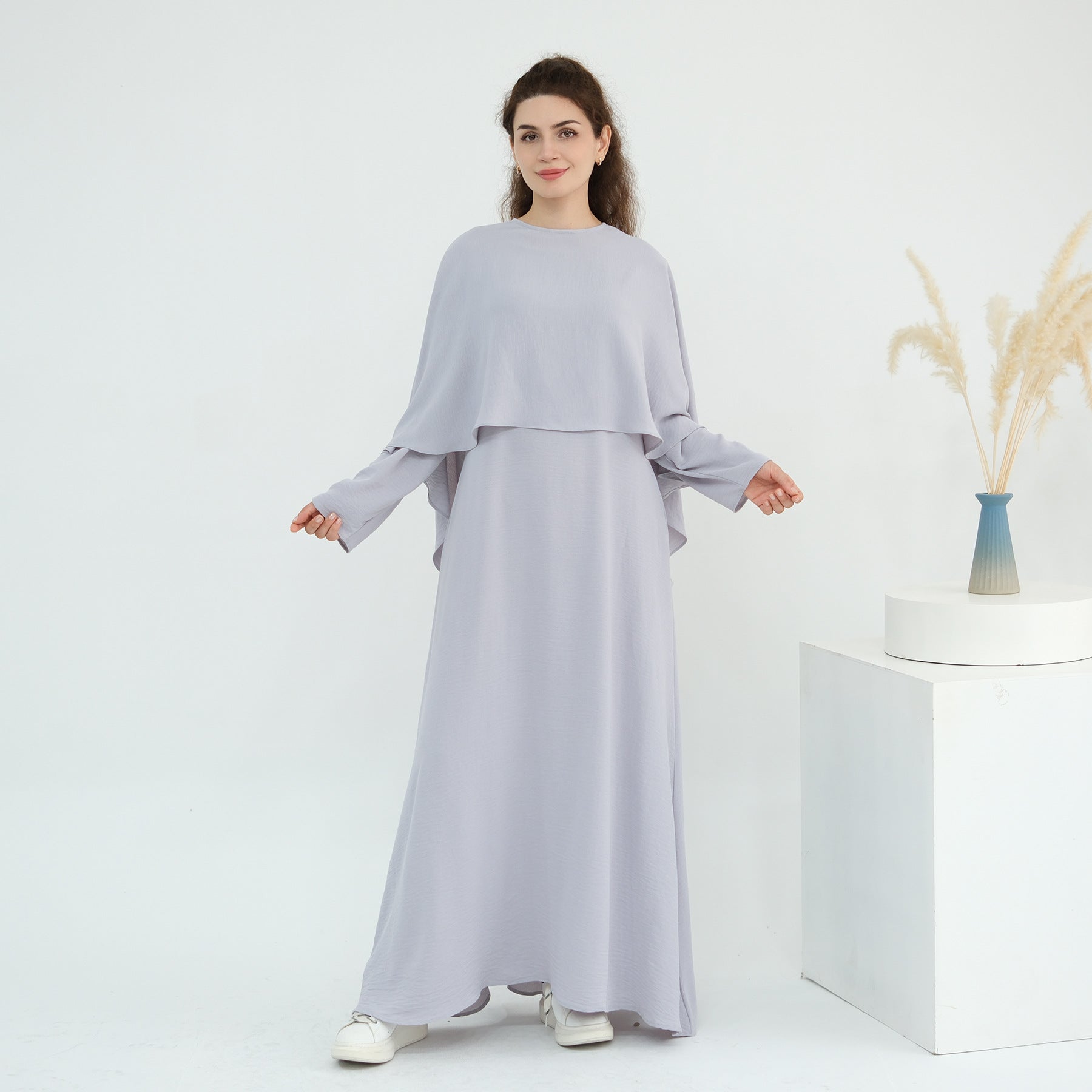 Elegant Cape Dress Set