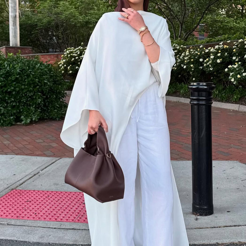 Minimalist Solid Color Asymmetrical Top