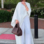 Minimalist Solid Color Asymmetrical Top