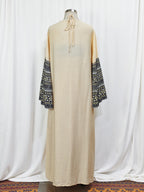 Printed Cardigan Halter Top 2PCS Abaya