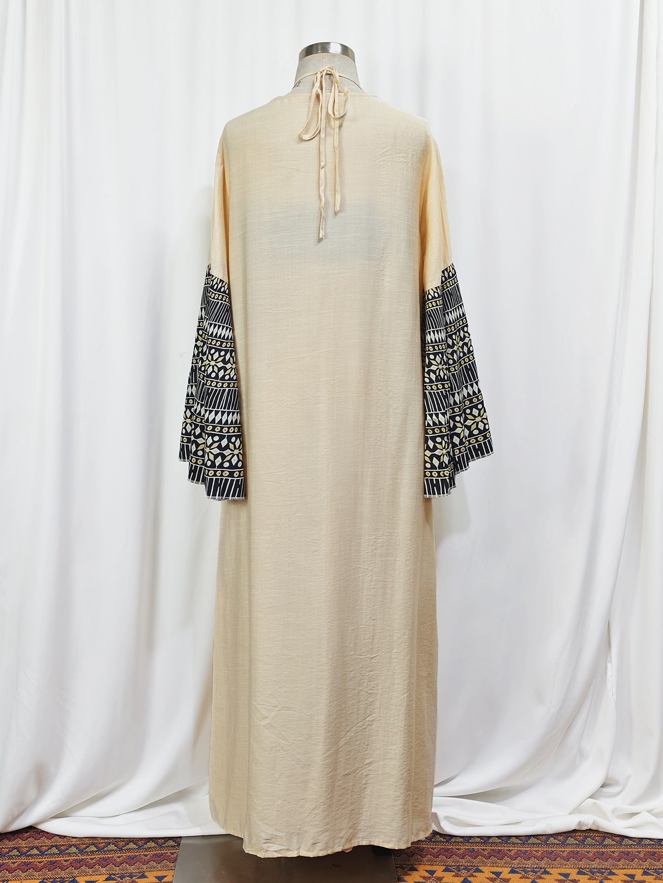 Printed Cardigan Halter Top 2PCS Abaya