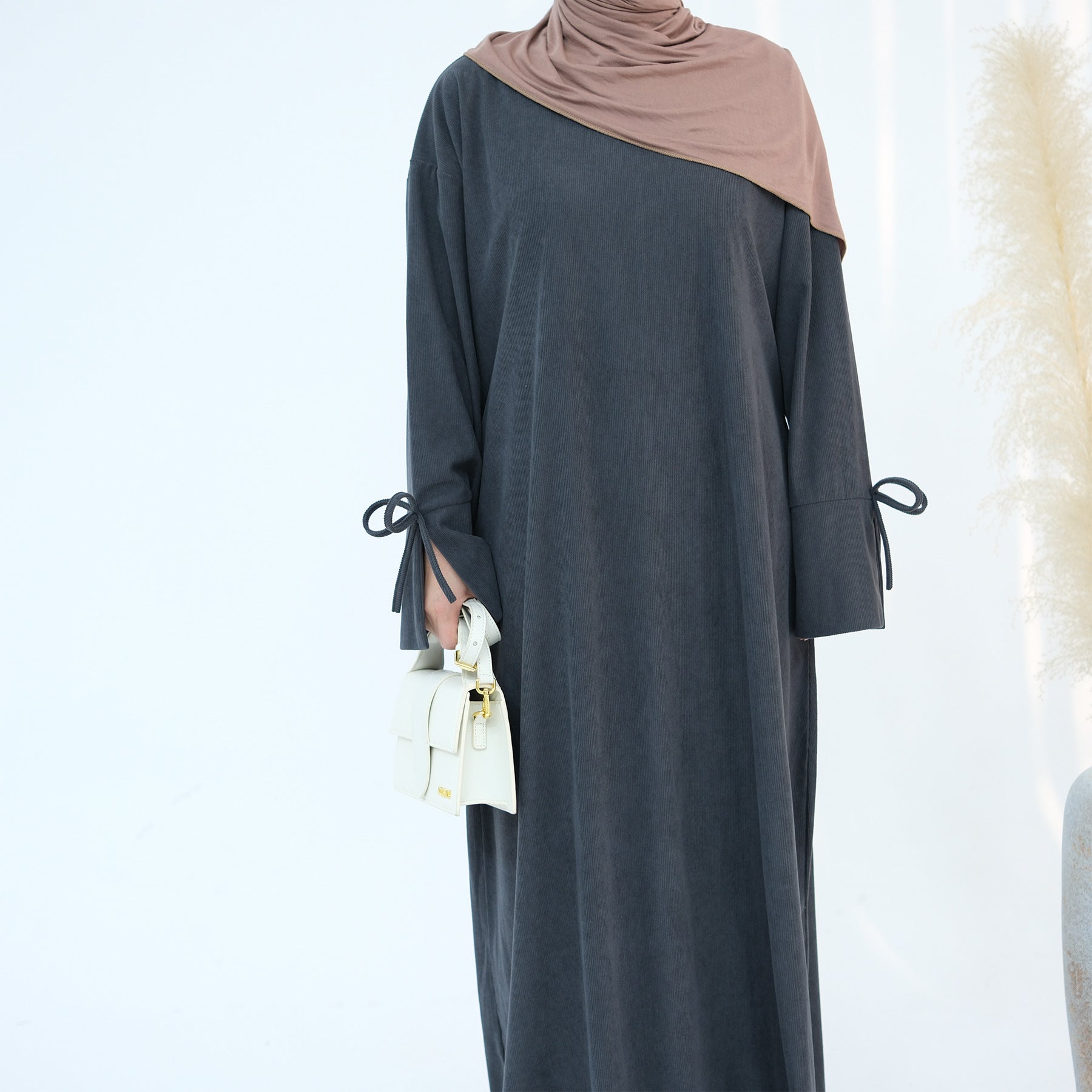 Bow Sleeve Modest Abaya Dress