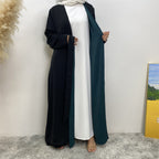 عباية مفتوحة بجيوب قابلة للارتداء على الوجهين