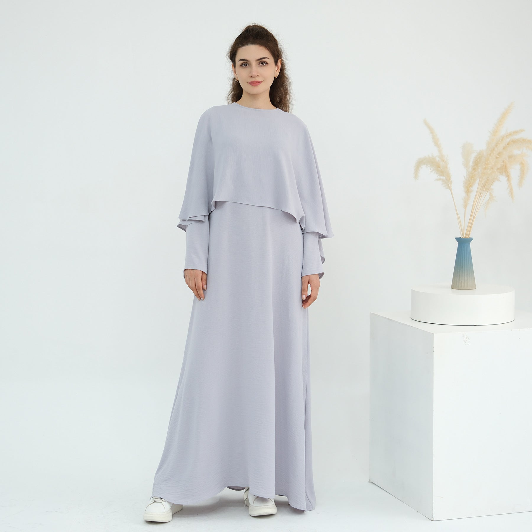 Elegant Cape Dress Set