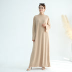Knit Ribbed Maxi Dress Abaya