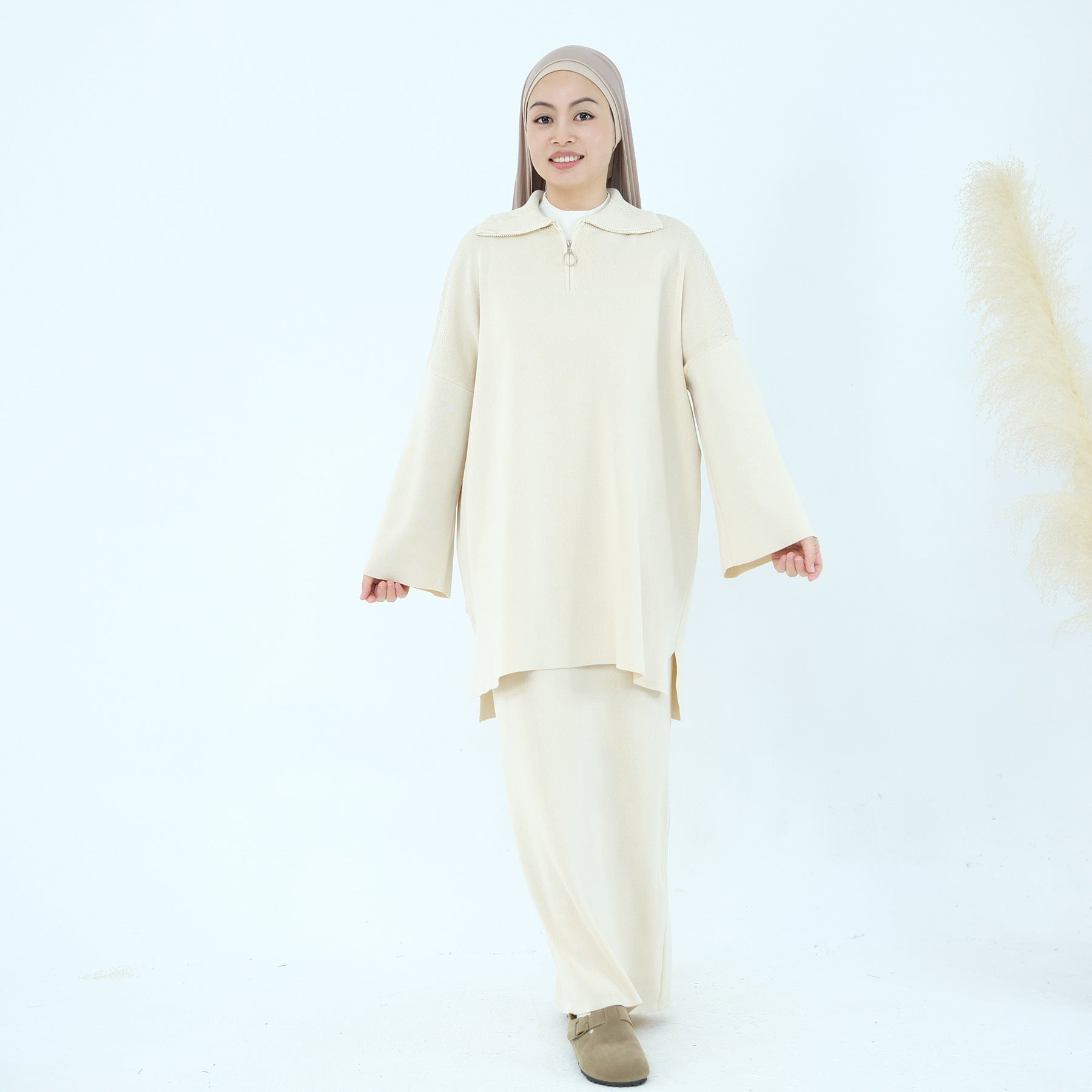 2 Pcs Loose Sweater Skirt