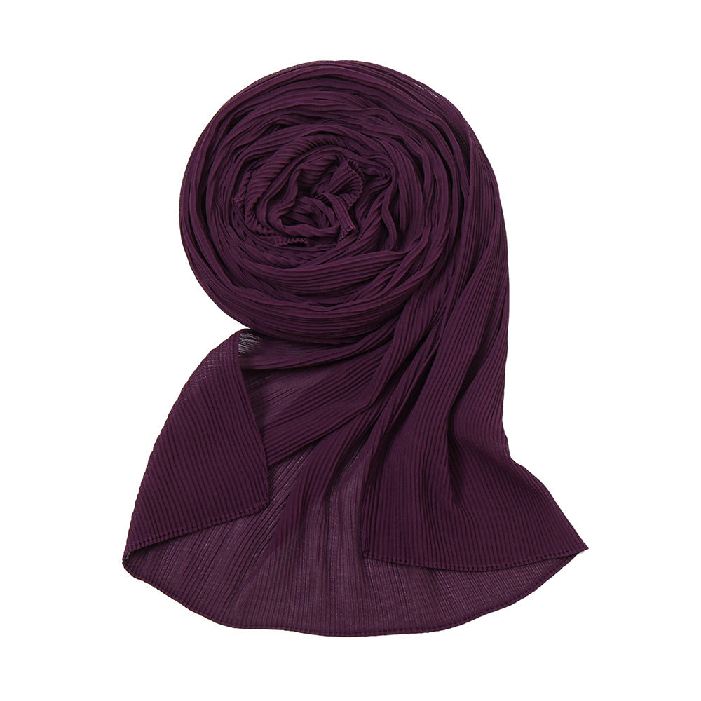 bead Chiffon Pleats Hijab