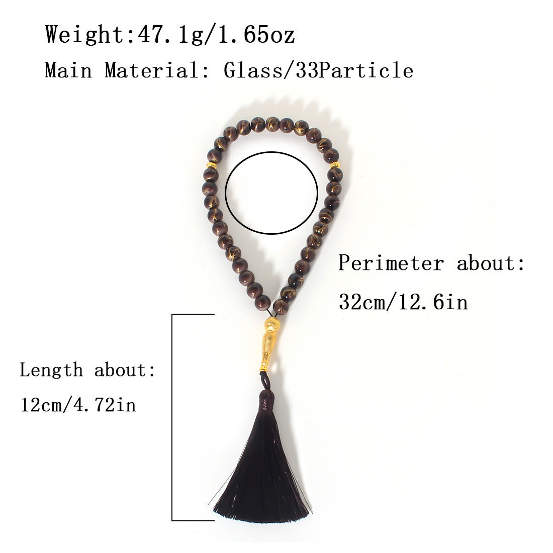 خرز ملون على شكل فشار