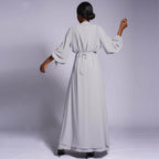 Chiffon Dress Set (Open Abaya+Inner Dress)
