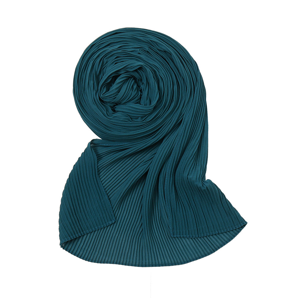 bead Chiffon Pleats Hijab