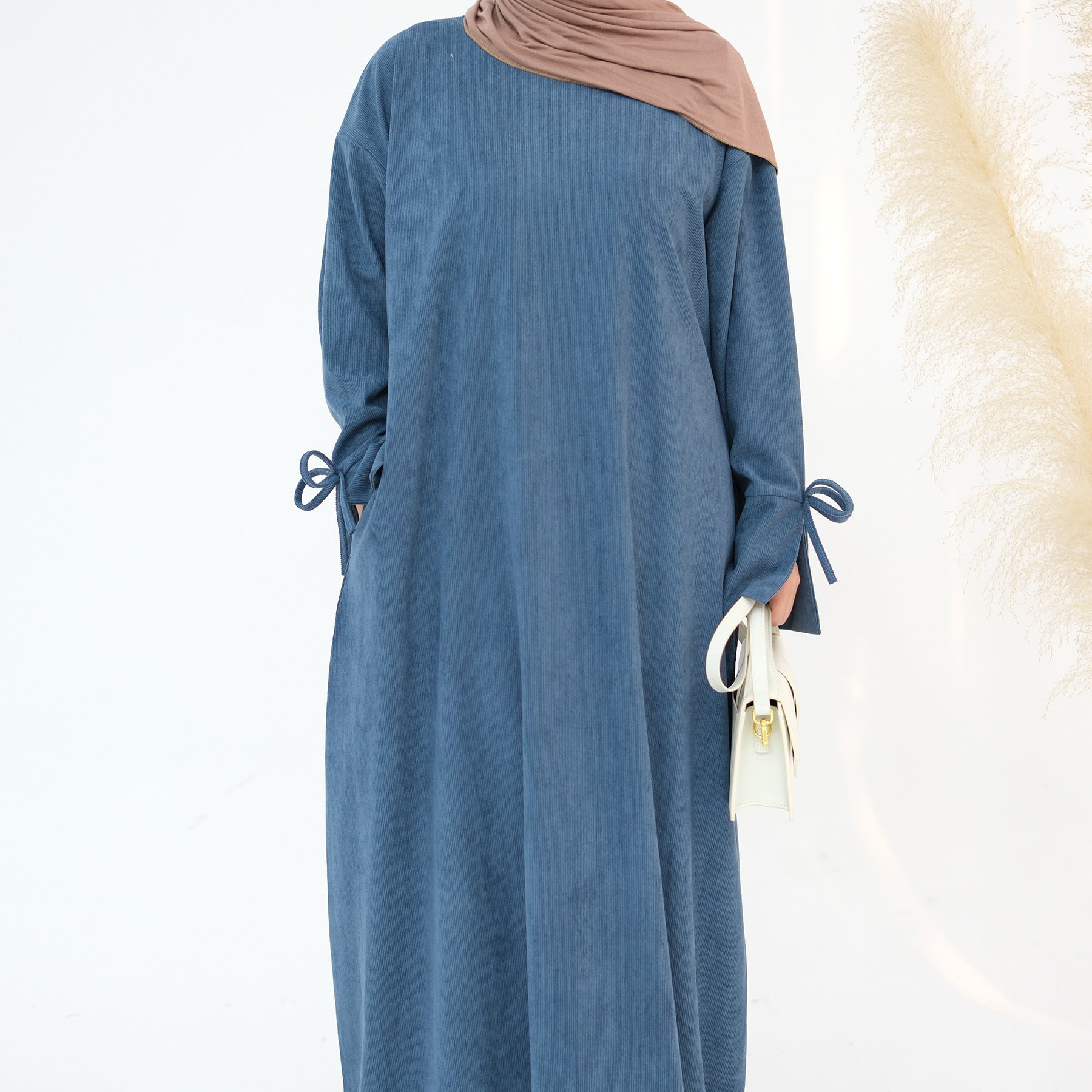 Bow Sleeve Modest Abaya Dress