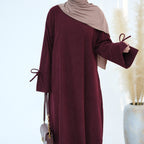 Bow Sleeve Modest Abaya Dress