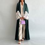 Deep Green Embroidered Abaya