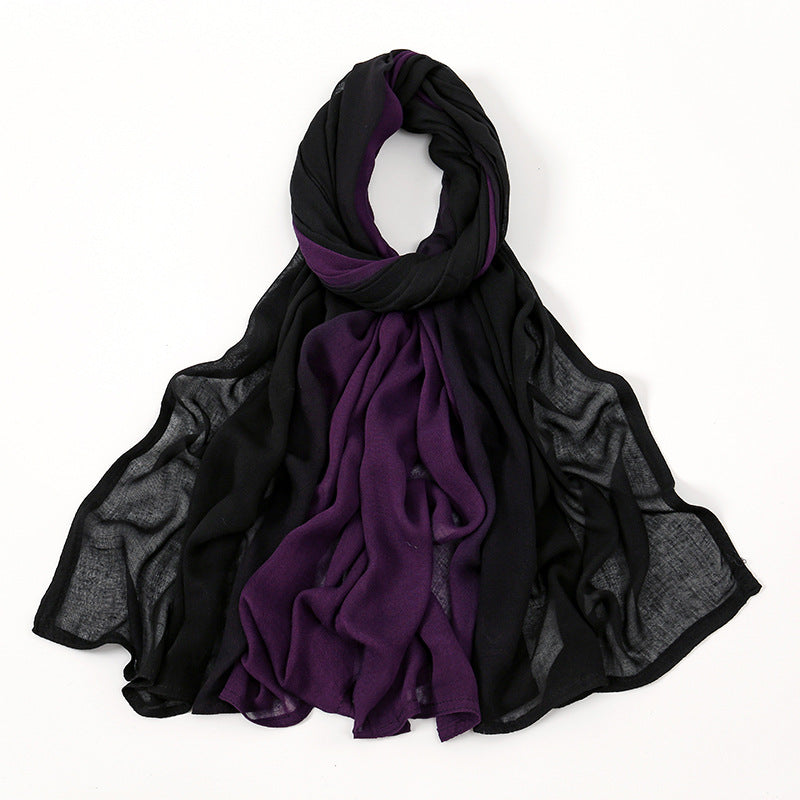 Gradient Cotton Wide Edge Modal Hijab