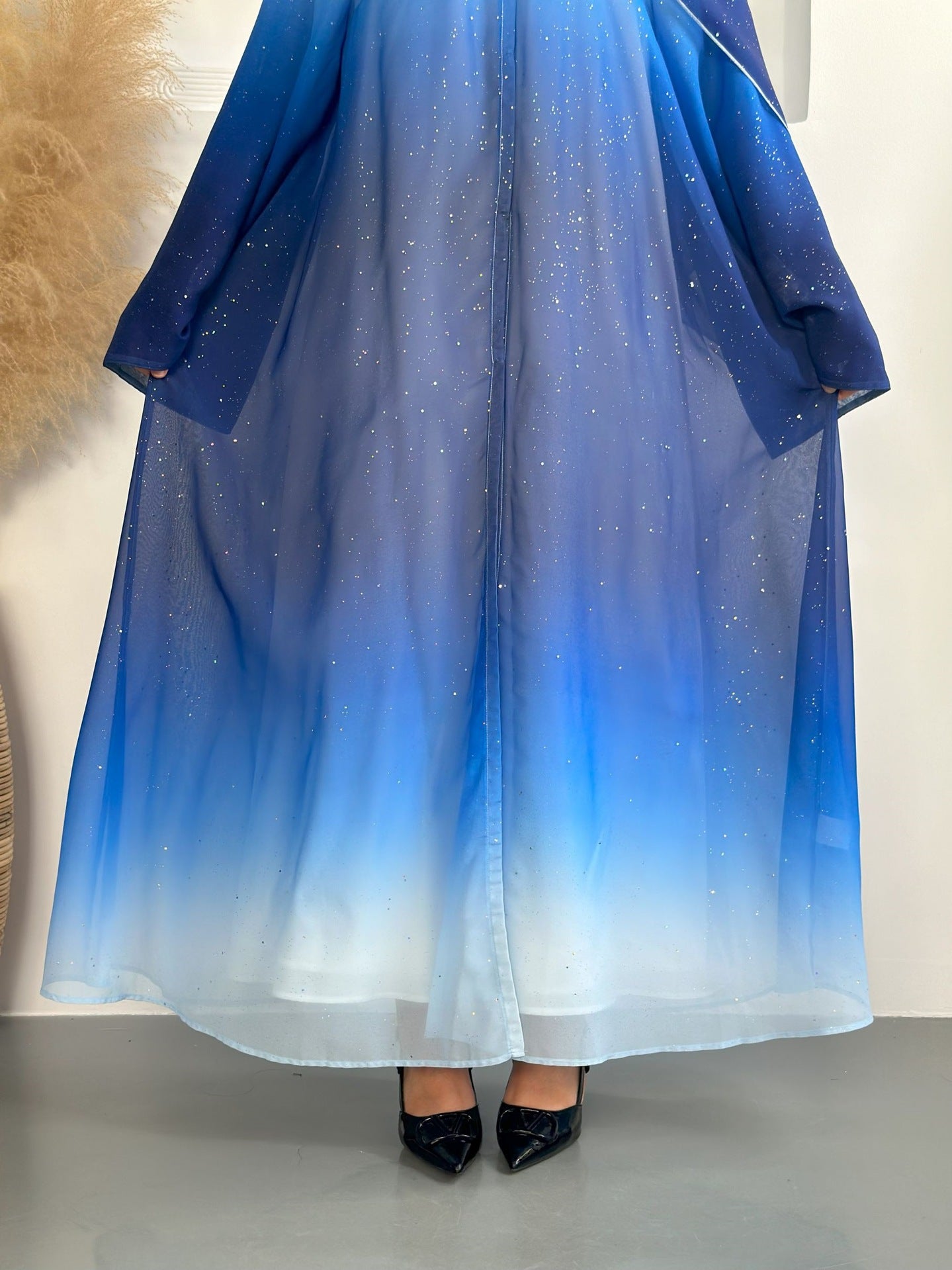 3 Pcs Gradient Colored Cardigan Abaya