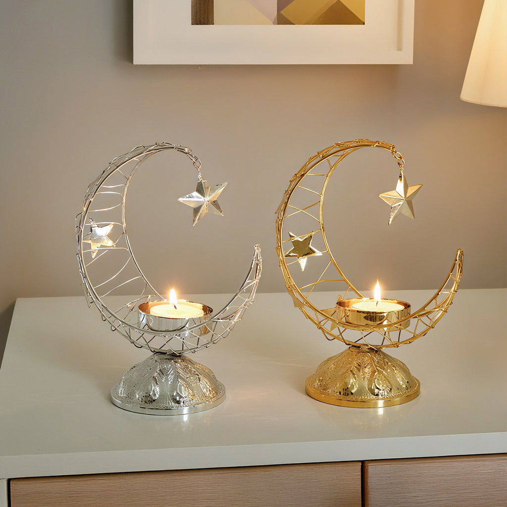 Crescent Moon Metal Incense Holder