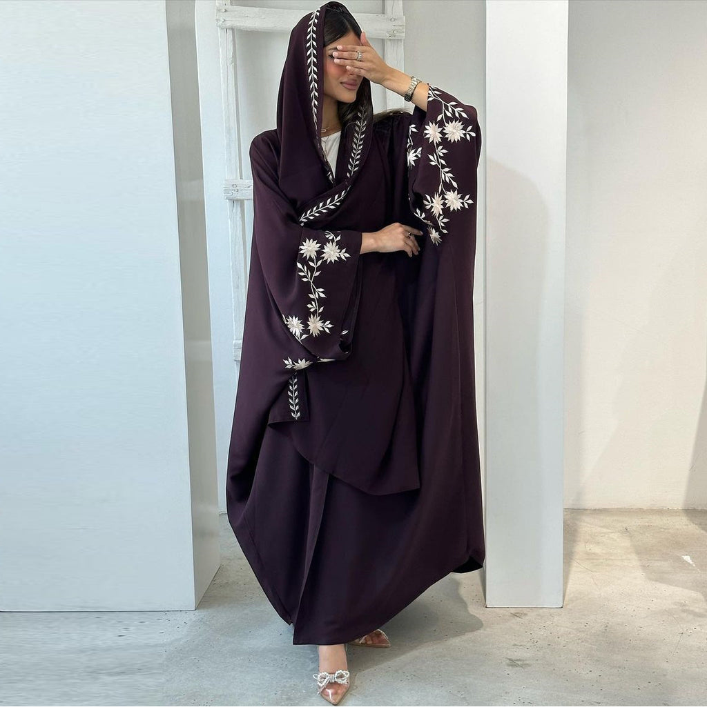 Embroidery Open Abaya