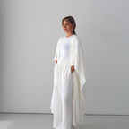 Solid Color Buttoned 2PCS Abaya