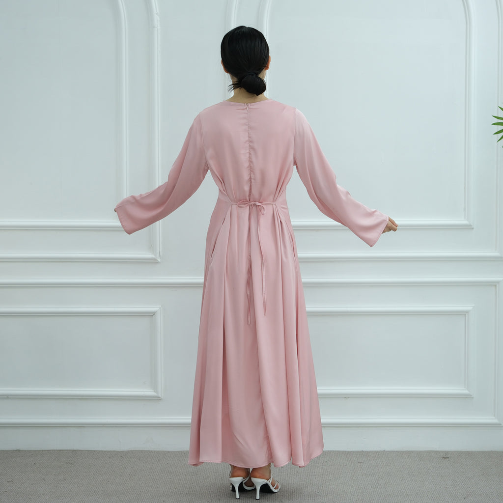 Solid Color Simple Dress Abaya