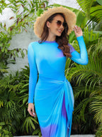 3-Piece Muslim Swimsuit Blue