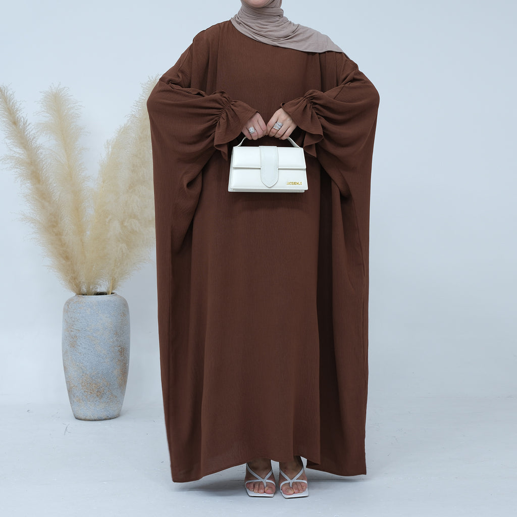 Solid Color Lantern Dress Abaya