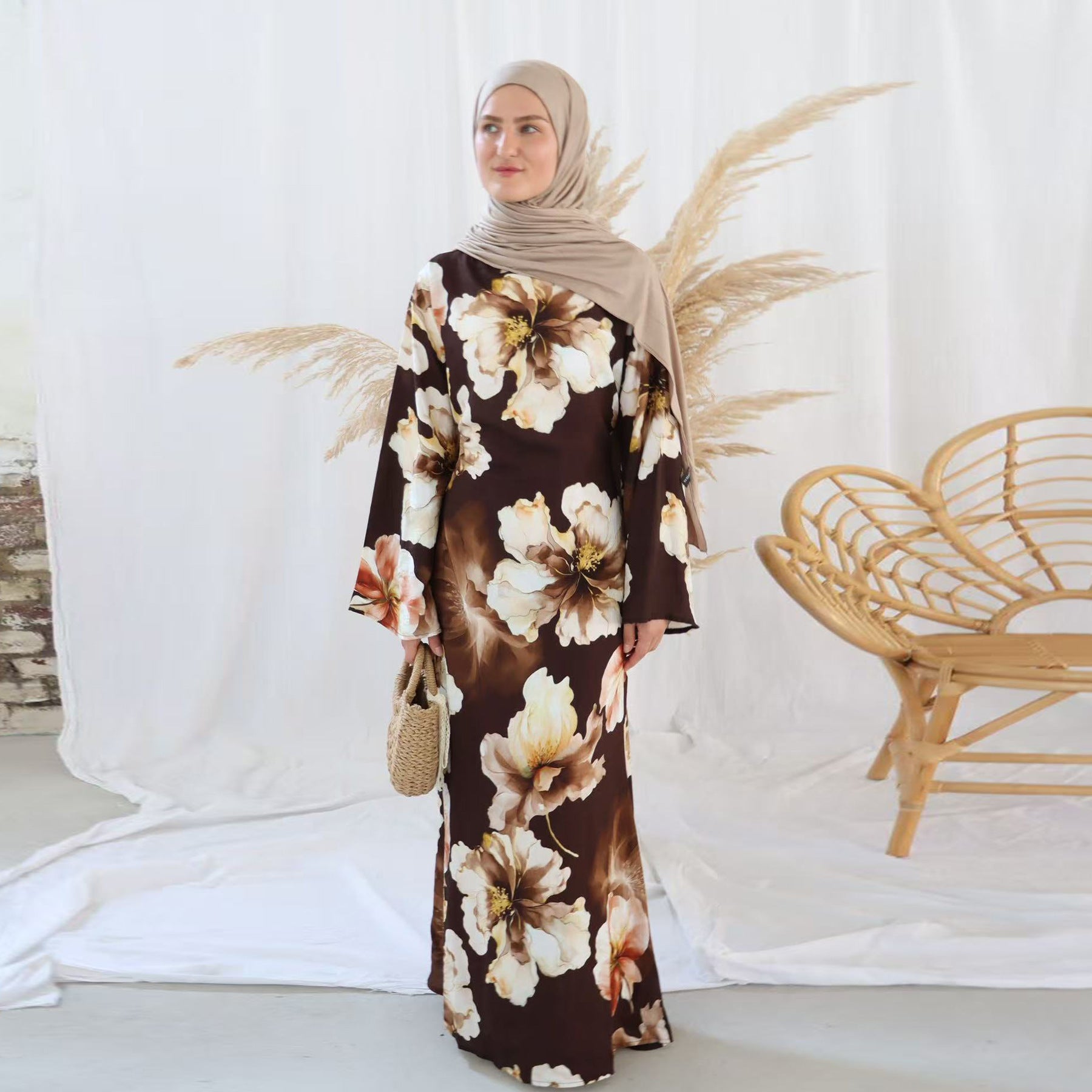 Fashion Flower Dress Abaya