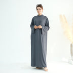 Knit Ribbed Maxi Dress Abaya