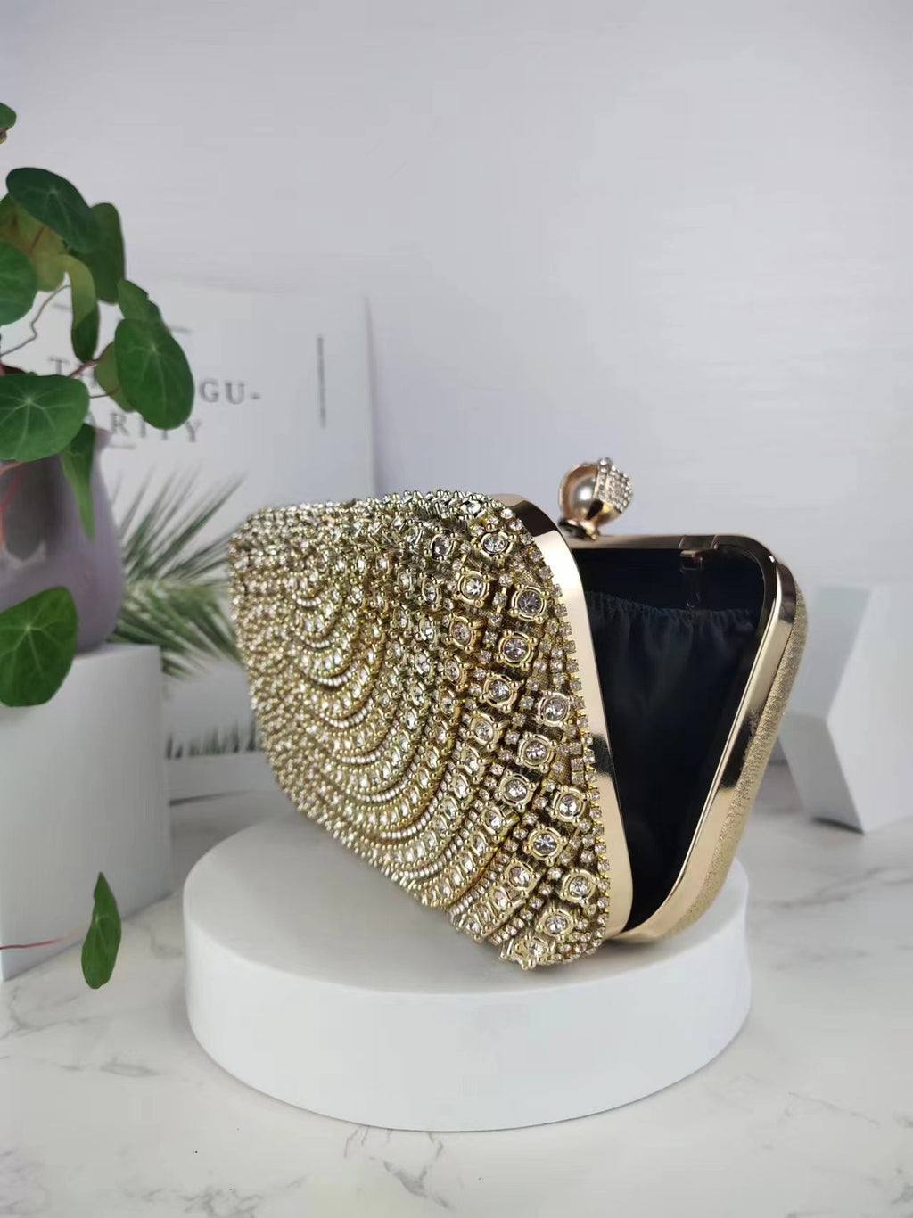 Beading Rhinestones Vintage Handbag