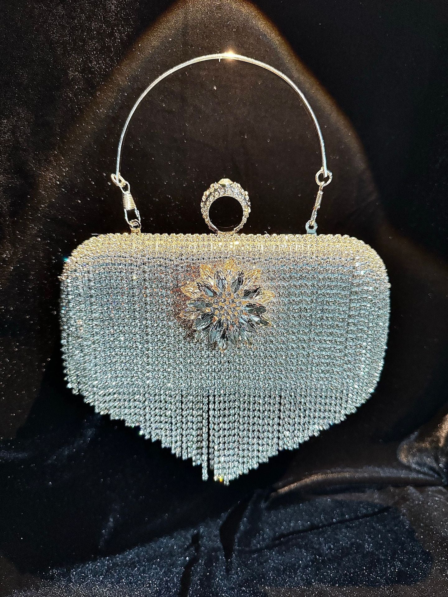 Rhinestone Tassel Handbag