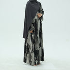 Colorful Printed Cardigan Abaya