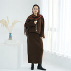 Autumn and Winter Thickened Knitted Abaya Set