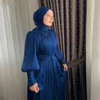 Solid Color Cuffed Sleeve Abaya