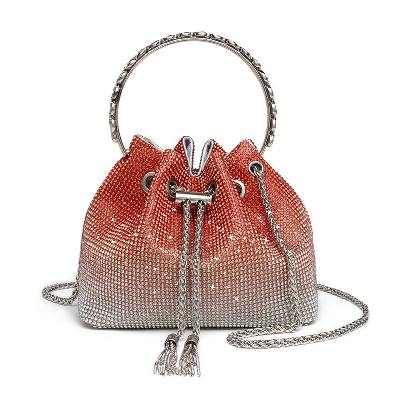 محفظة مرصعة بأحجار الراين والكريستال اللامع 