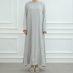 Solid Color Simple Dress Abaya