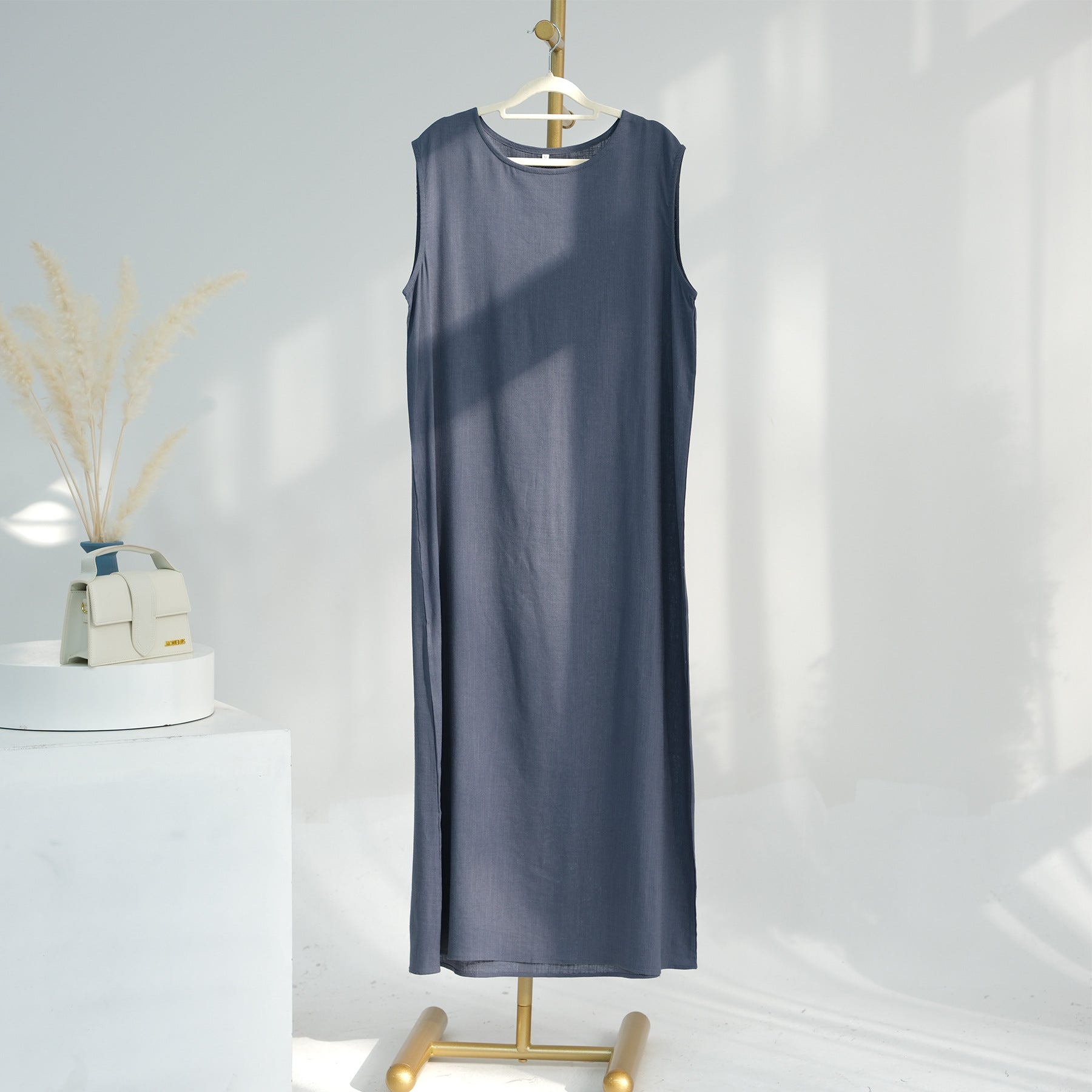 Cotton and linen Abaya Inside