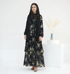 Printed Dress Abaya with Hijab