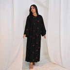 Flower Embroidered Abaya with Hijab