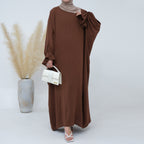 Solid Color Lantern Dress Abaya