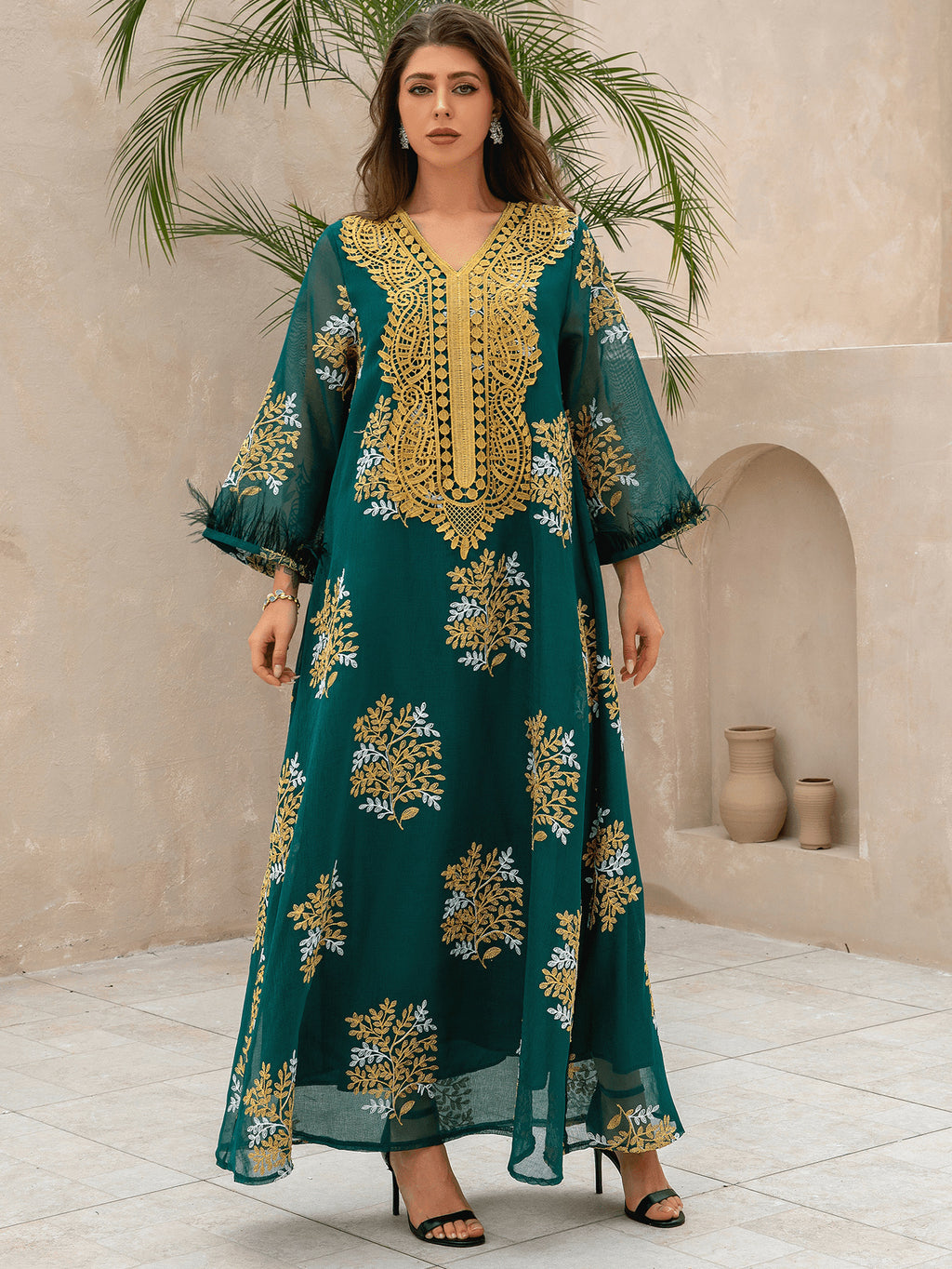 Floral Elegant Kaftan