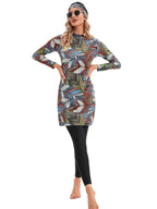 Color Block Patterned Swimsuit