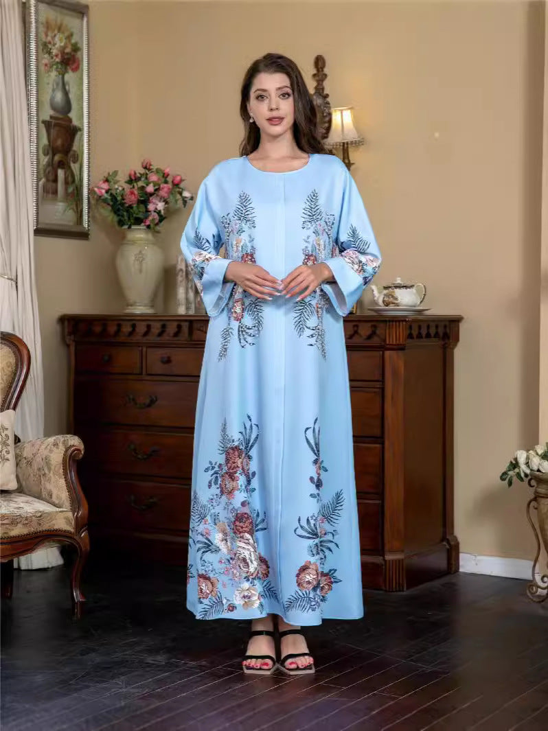 Blue Floral Kaftan