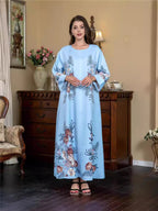 Blue Floral Kaftan