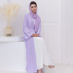 Purple Inlaid with Abaya with Hijab