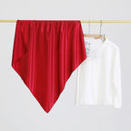 حجاب مربع من الحرير أحادي اللون 90 سم