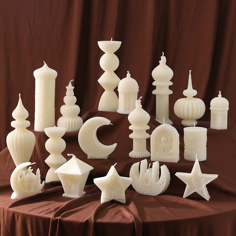 Moon Star Castle Candle for Ramadan Decor