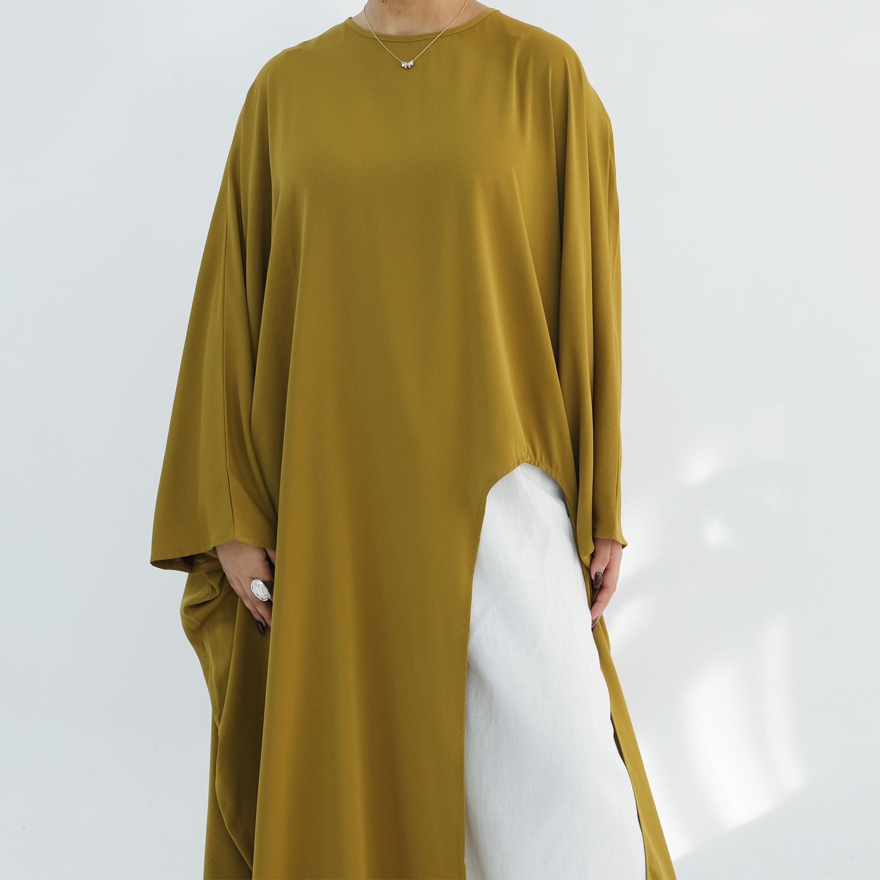 Minimalist Solid Color Asymmetrical Top