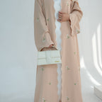 Flower Embroidery Elegant Lace Abaya